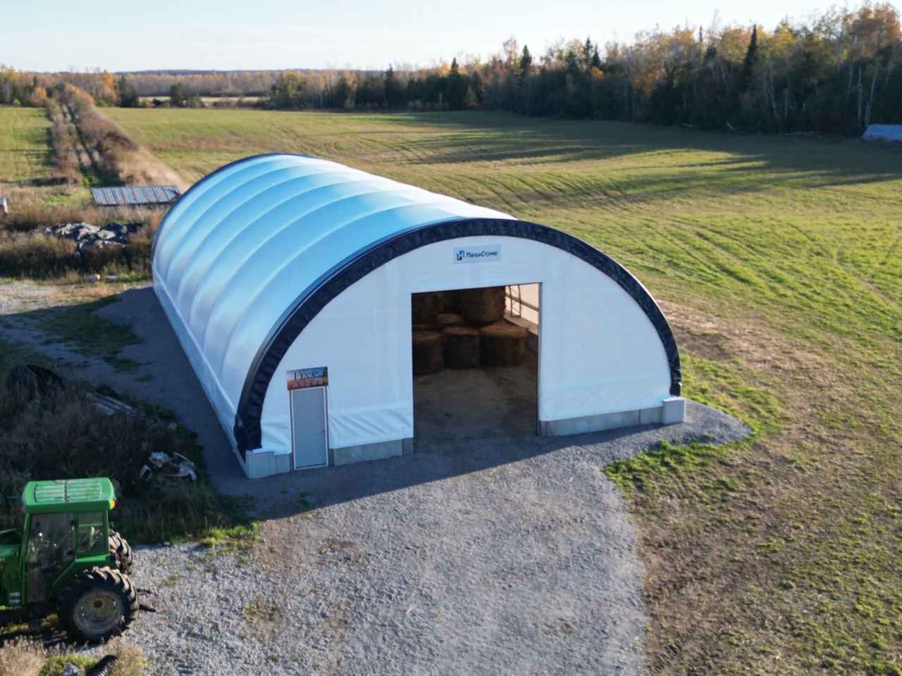 MegaDome fabric building aerial view